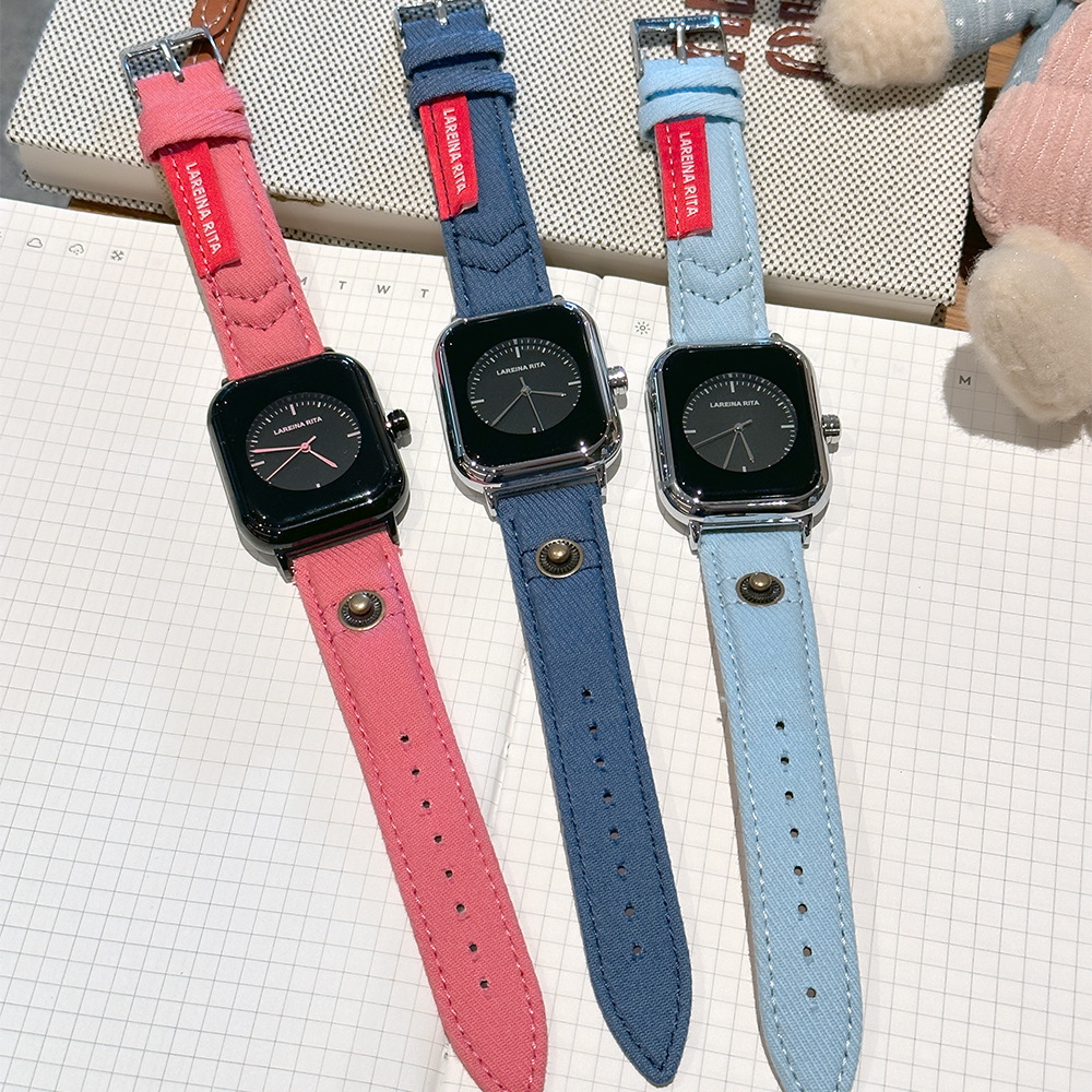 New Stylish Square Watch With  - Canvas Strap Watch review and price