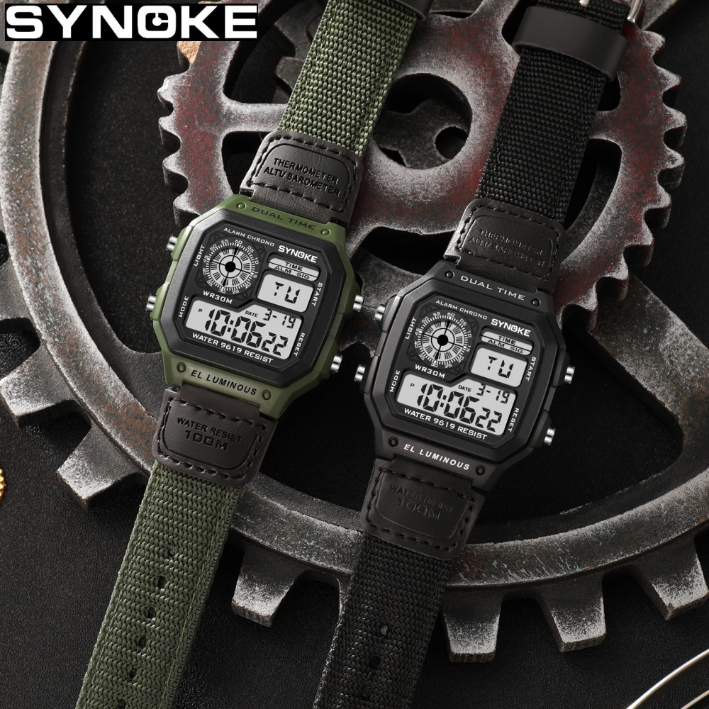 Synoke Outdoor Military Digita - Canvas Strap Watch review and price