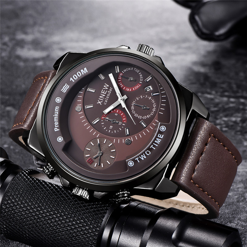 Original XINEW Brand Men Watch - Leather Watch Band Men review and price
