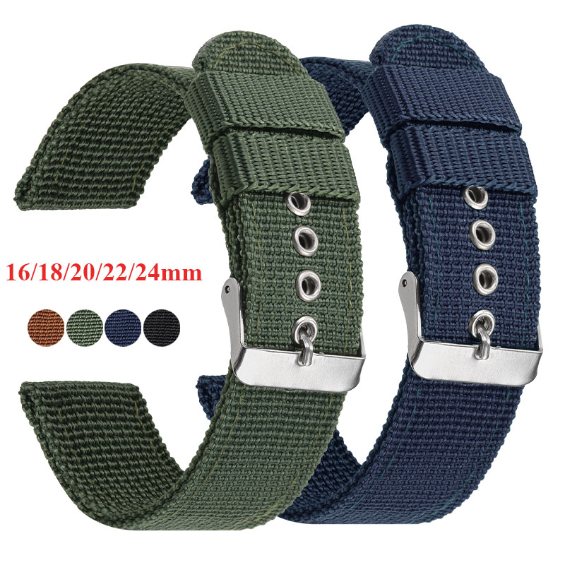 Nylon Watch Strap Brown Green  - Nato Strap Nylon review and price