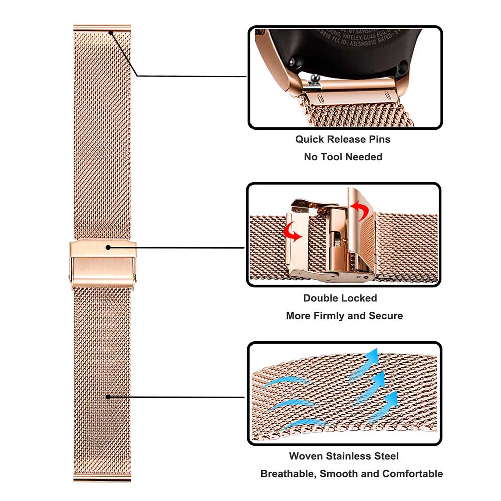 Metal Strap For Samsung Galaxy - Mesh Strap Metal review and price