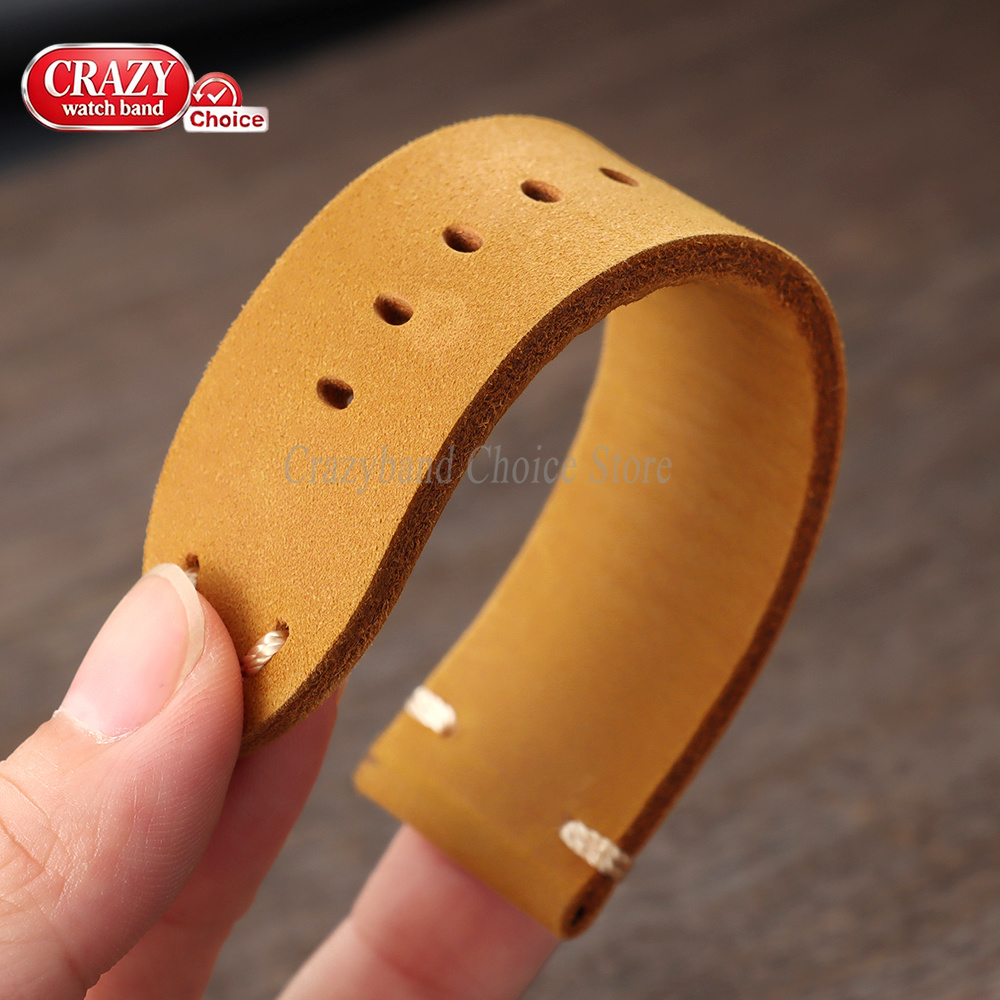 Handmade Cowhide Watch Band 20 - Suede Strap Watch review and price