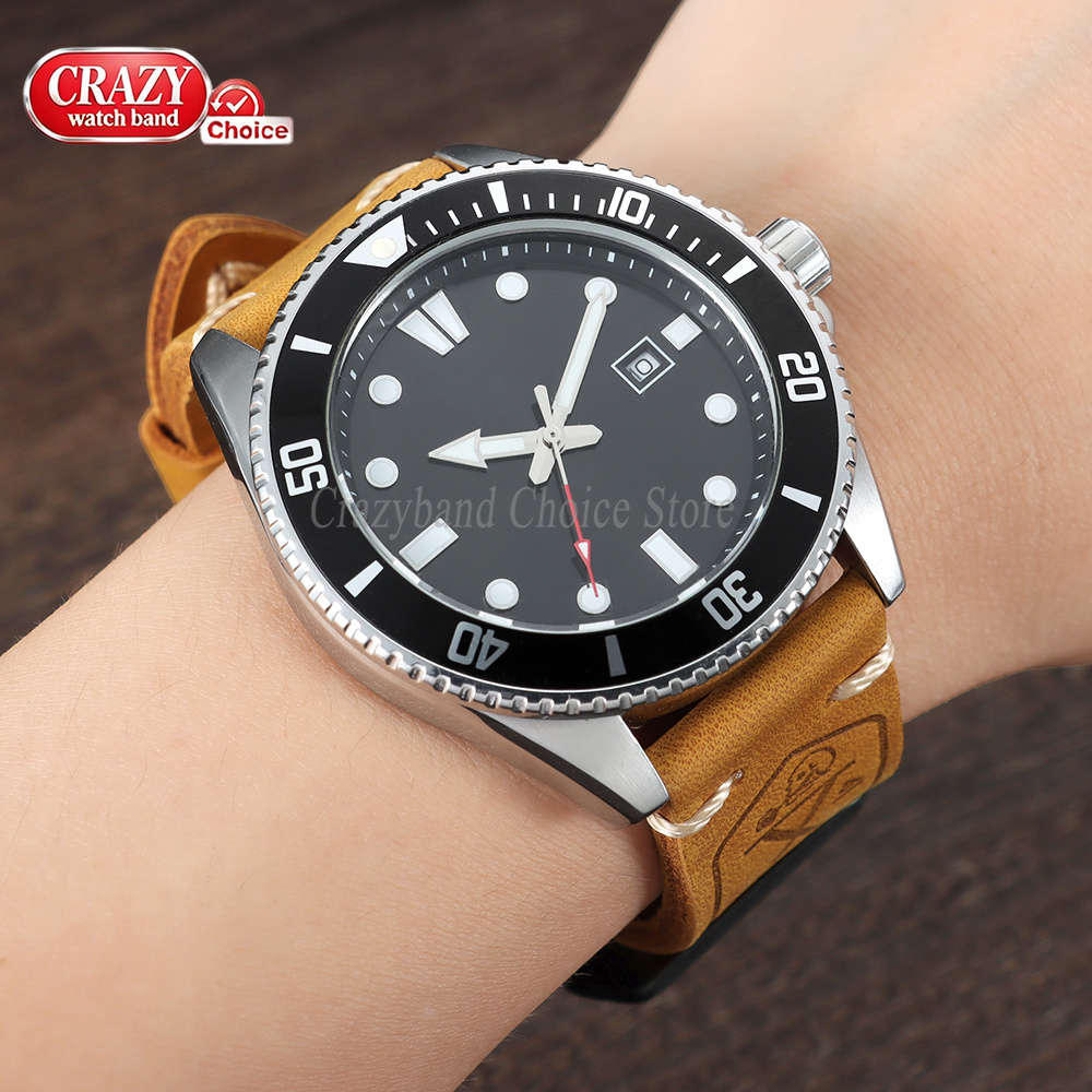 Handmade Cowhide Watch Band 20 - Suede Strap Watch review and price