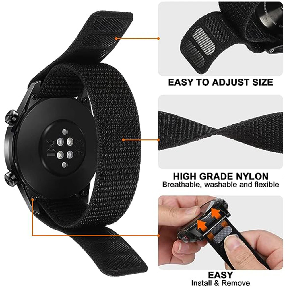 26/22mm Hook Loop Nylon Watch  - Sport Loop Velcro review and price