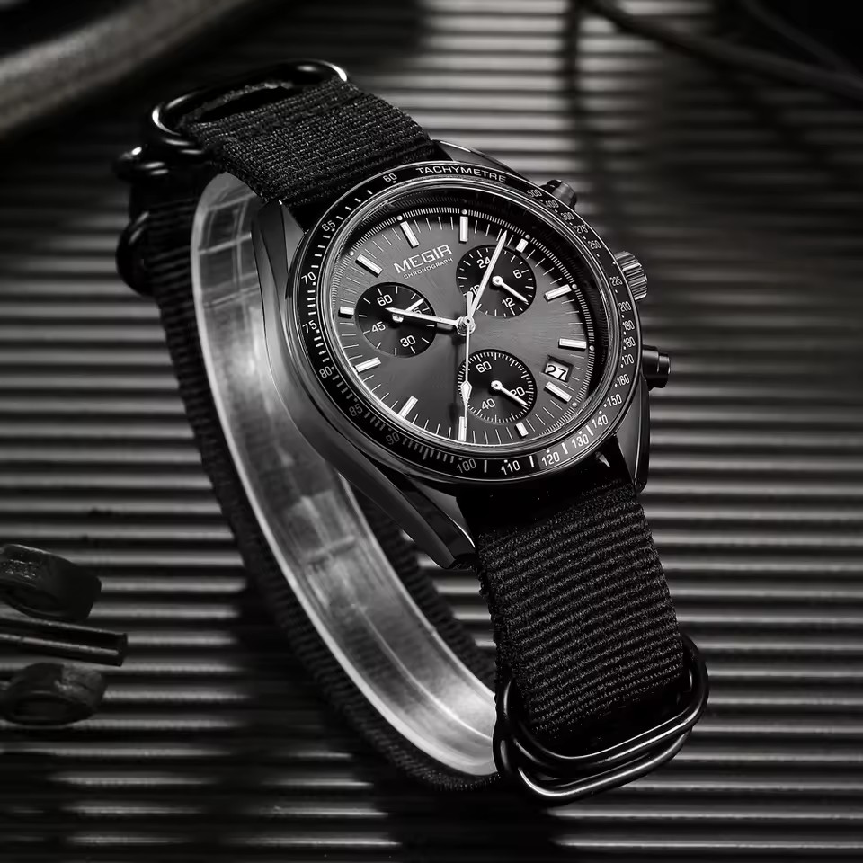 MEGIR 2247 Men's Luxury Quartz - Canvas Strap Watch review and price
