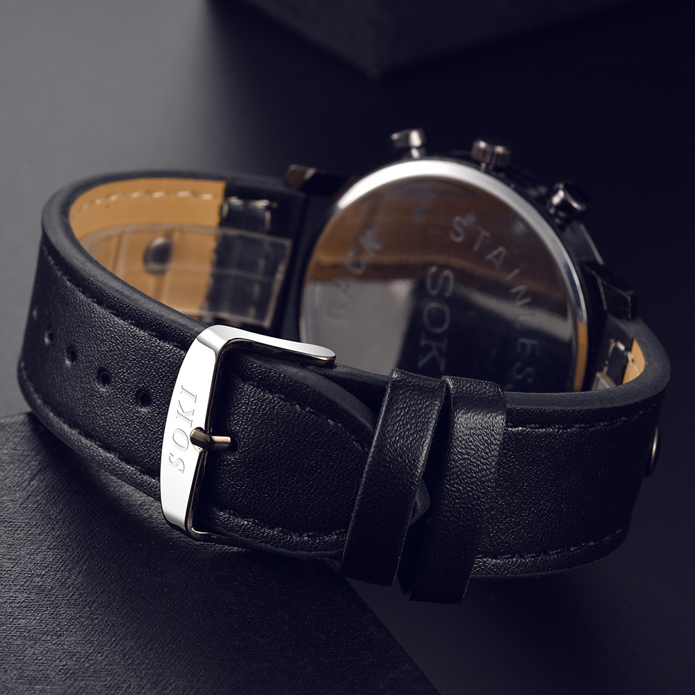 Sleek Men’s Watch Chic Brown L - Leather Watch Band Men review and price
