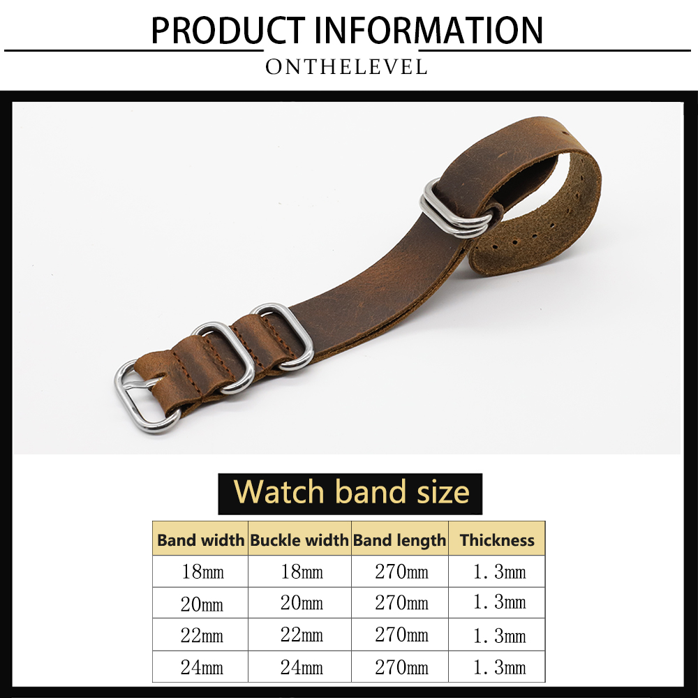 Genuine Leather Watch Band 18m - Nato Strap Nylon review and price