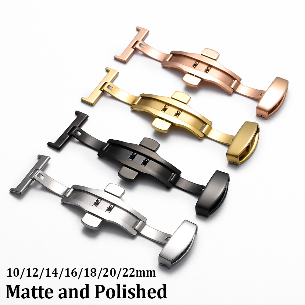 10/12/14/16/18/20/22mm Polishe - Butterfly Clasp Deployant review and price