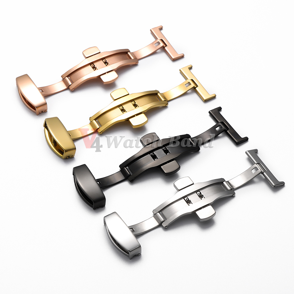 Polished Matte Double Button W - Butterfly Clasp Deployant review and price
