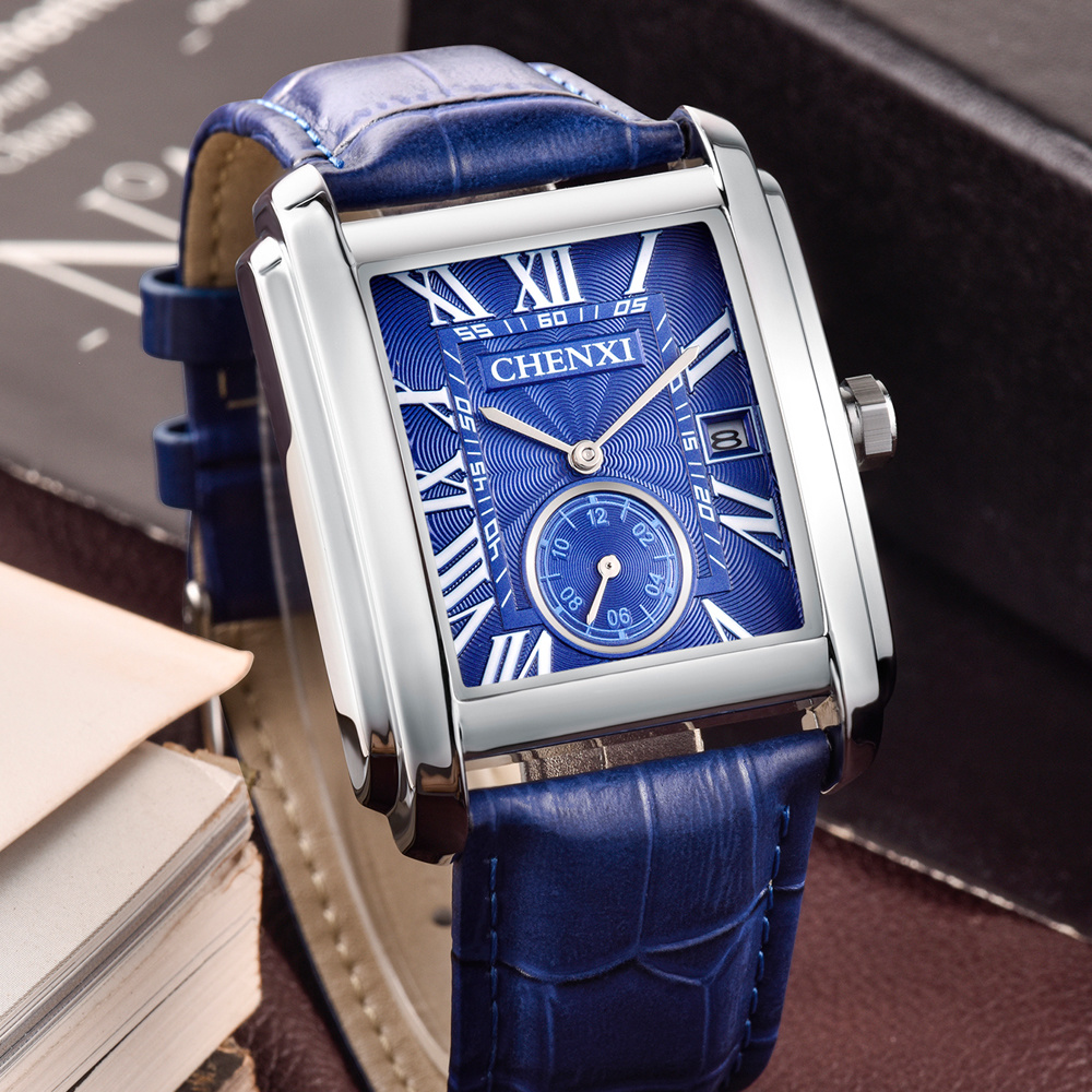 CHENXI 8216 Fashion Classic Sq - Leather Watch Band Men review and price