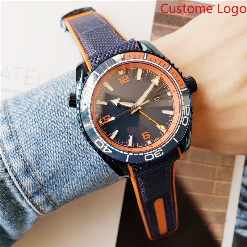 Men GMT Diving Watch Blue Oran - Rubber Strap Diver review and price