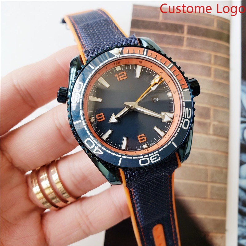 Men GMT Diving Watch Blue Oran - Rubber Strap Diver review and price