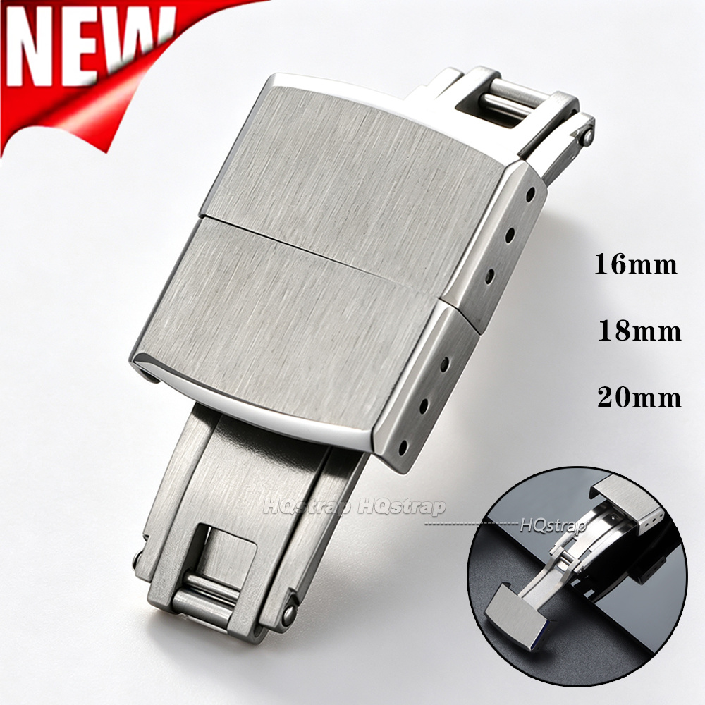 Folding Watch Buckle 16mm 18mm - Butterfly Clasp Deployant review and price
