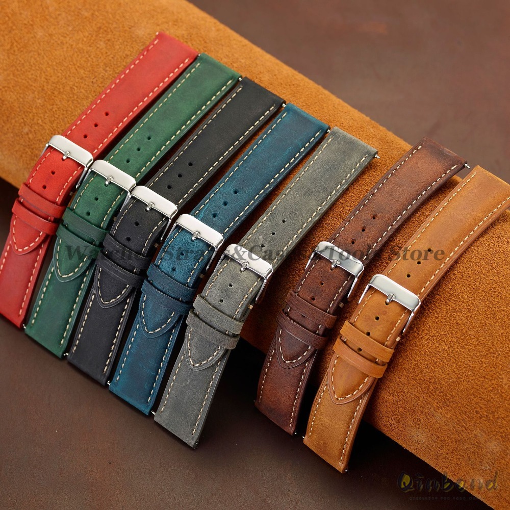 Vintage Cowhide Leather Watch  - Leather Strap Quick Release review and price