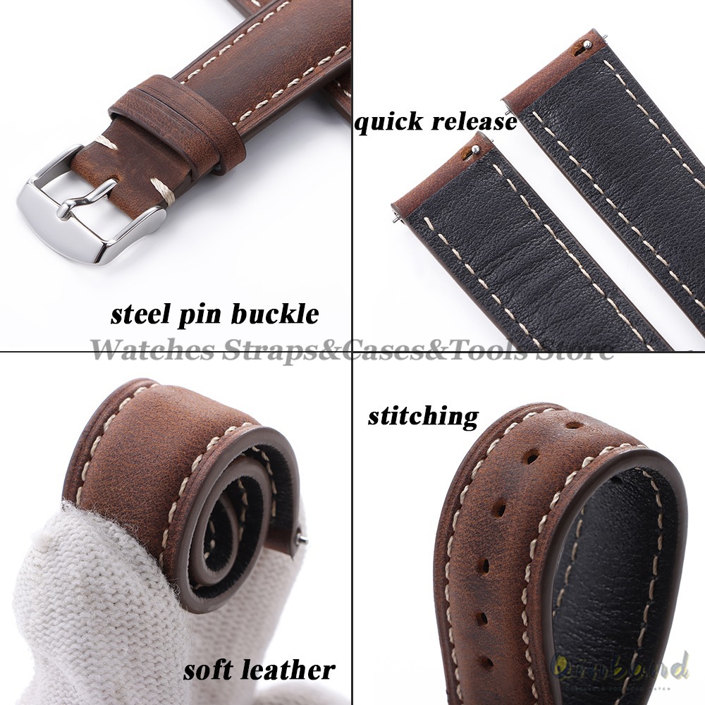 Vintage Cowhide Leather Watch  - Leather Strap Quick Release review and price