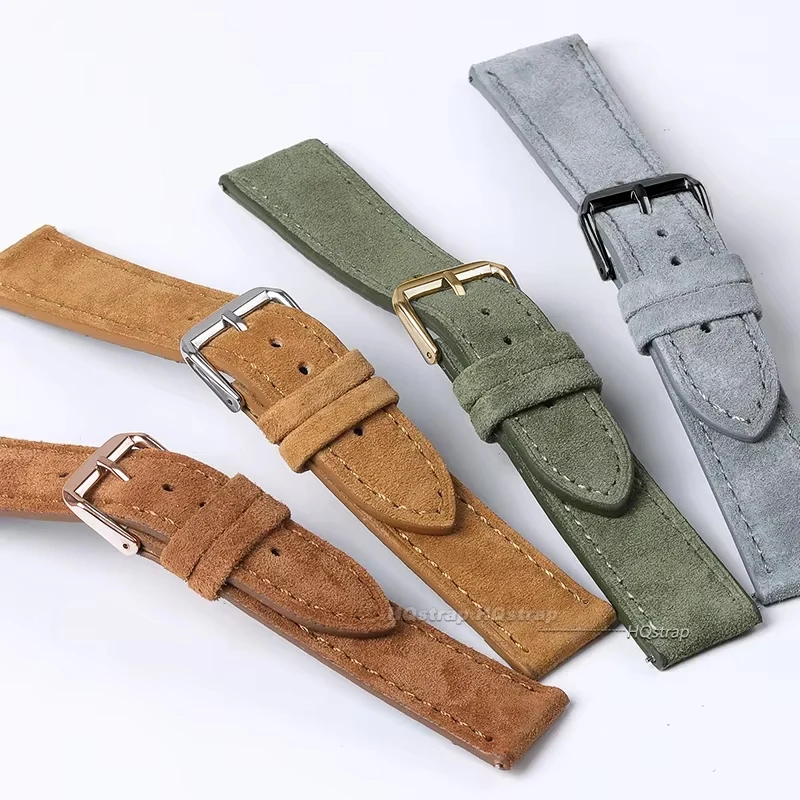 Suede Genuine Leather Watchban - Suede Strap Watch review and price